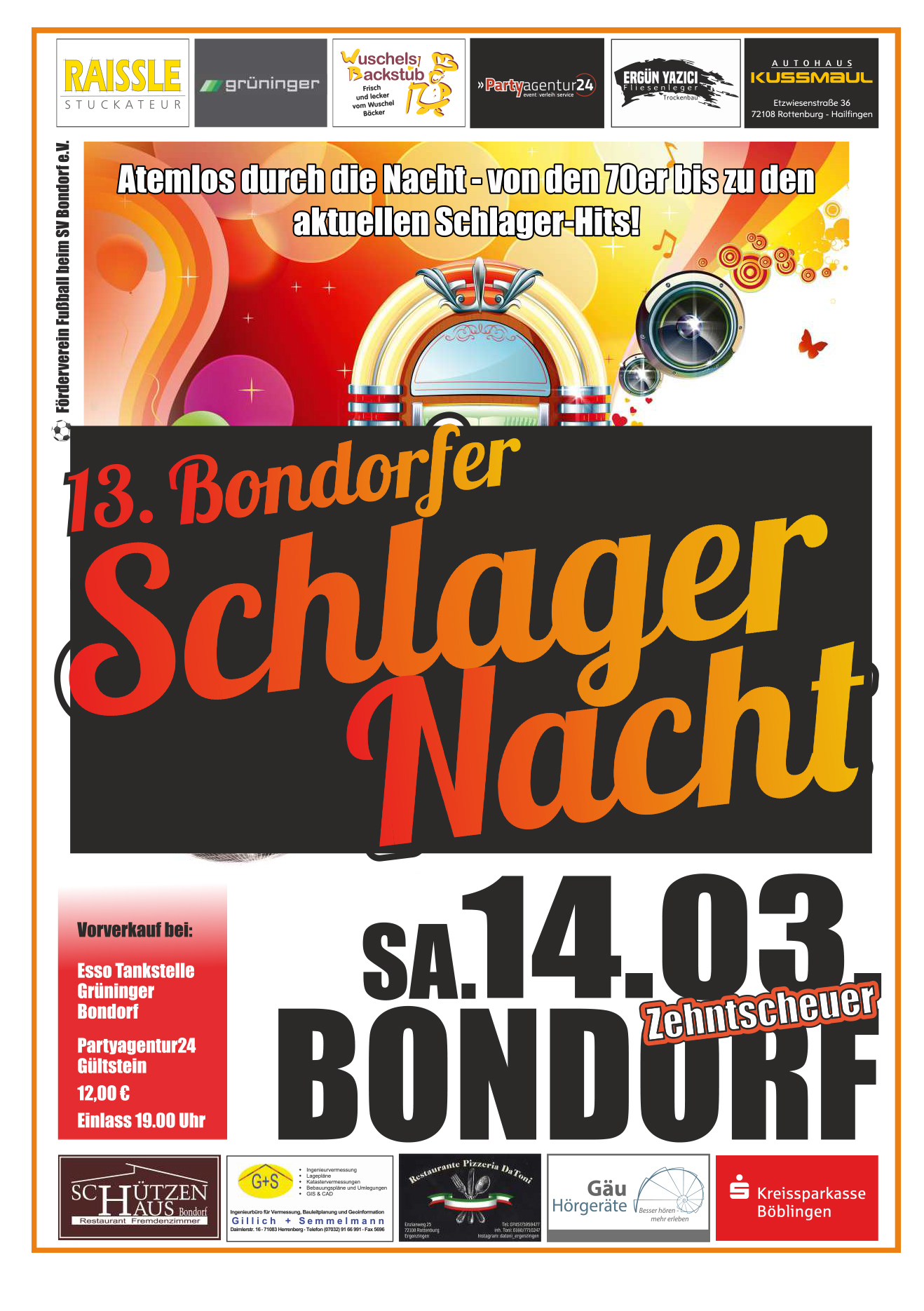 Einladung zur 13. Bondorfer Partynacht